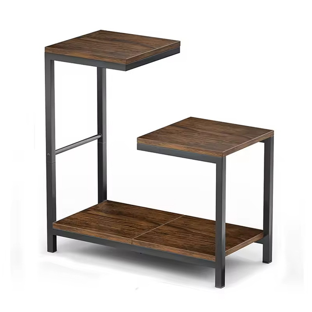 OEM & ODM G-Shaped End Small Side Table for Bedroom Living Room Bedside Table Storage Shelf for Small Spaces Bedroom Furniture