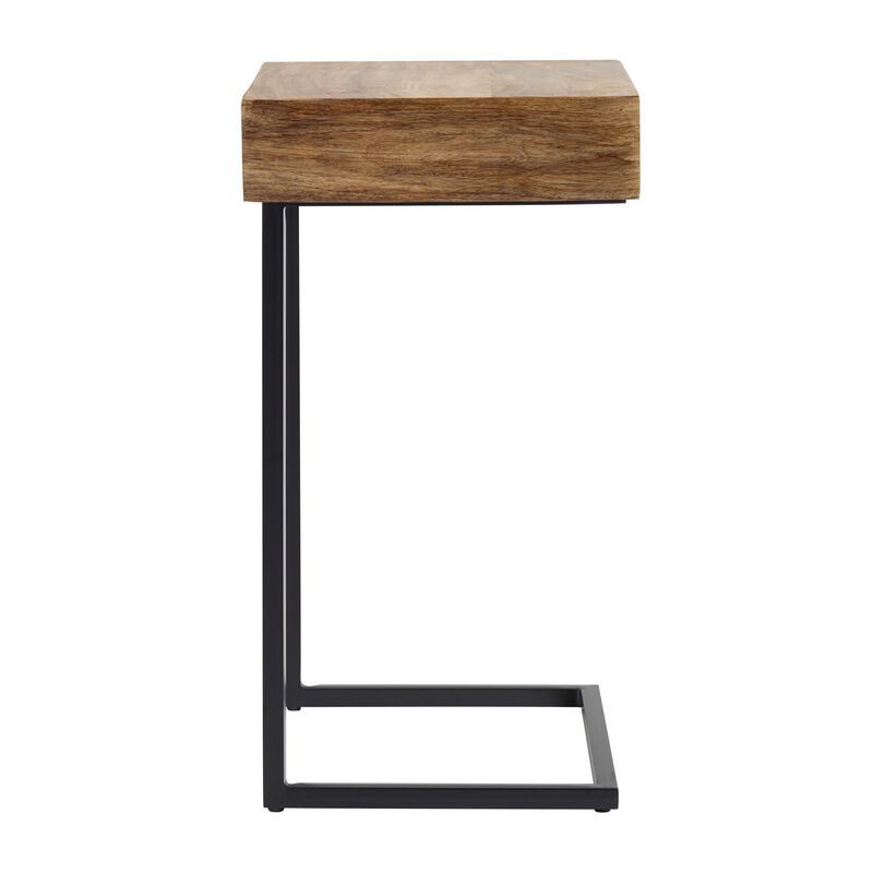 Custom Antique Bedroom Nightstand Contemporary Design Metal and Wood Coffee Table with Drawer for Living Room and Bedroom Use