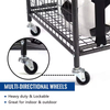Factory Custom Metal Rolling Sports Ball Storage Cart Wheeled Lockable Heavy-Duty Garage Organizer Carbon Steel Detachable