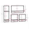 ODM OEM Coated Iron Frame Wall Shelving 4-Piece Floating Display Shelves Double Tiers Contemporary Living Room Home Storage