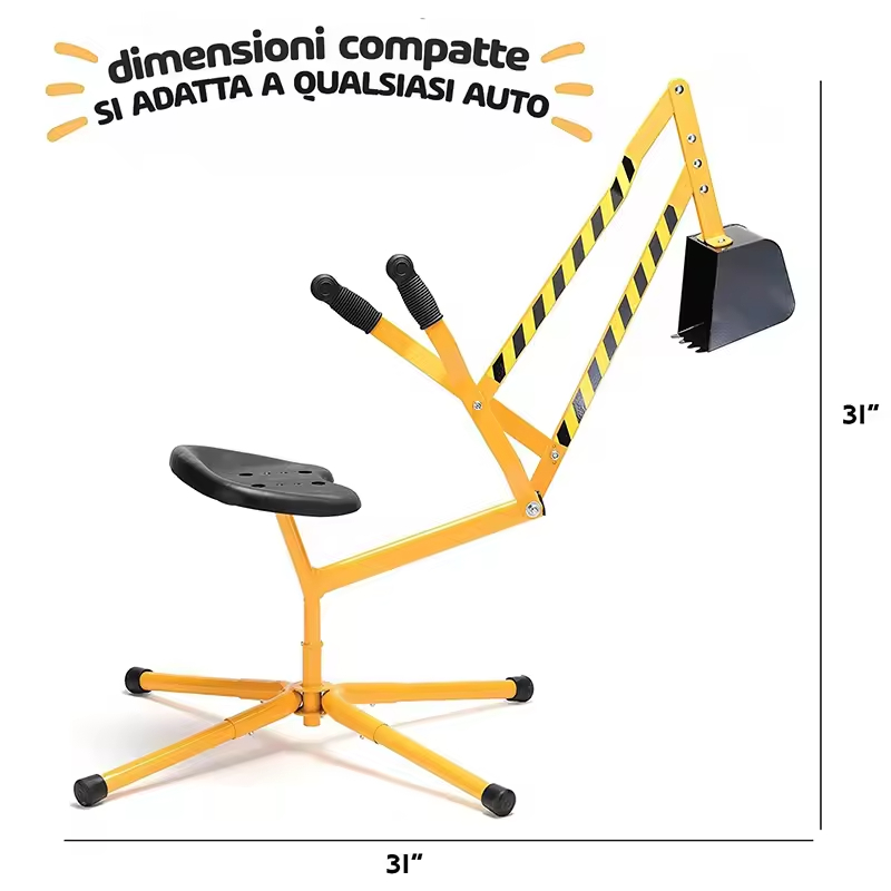 Sand Digger Solid Steel Rotates 360 Kids Excavator Beach Toys Outdoor Sandbox Toy Digger for Kids Sand Toys