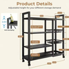 OEM/ODM 4-Tier Large Capacity Metal Kitchen Storage Rack Multi-Layer Storage Rack for Efficient Kitchen Islands Carts