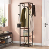 Factory Custom Steel & Wood Freestanding 8 - Hook Coat Rack Bedroom Multi-functional Clothing Storage Rack