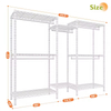 Heavy Duty Clothing Rack Adjustable Wire Shelves Sturdy Metal Wardrobe Closet for Bathroom Home Warehouse Space Saving Modern