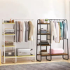 Manufacturer Custom Foldable Detachable Multifunctional Steel Four-Layer Storage Clothes Rack for Wardrobe Bathroom Living Room
