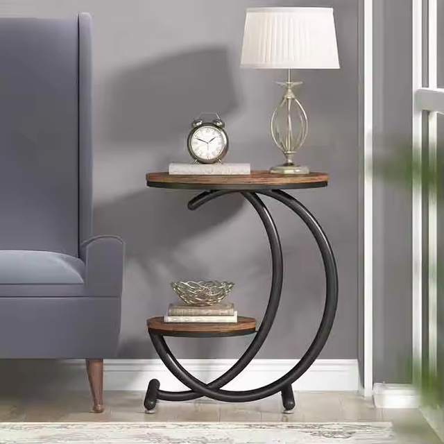 White Gold Metal Coffee Table Two End Side Tables for Indoor Outdoor Use for Living Room Hotel Dining for Sofa Bedside Bedroom