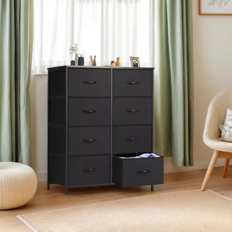 8-Drawer Fabric Dresser Storage Tower, Modular Bedroom Closet Organizer with Bins, Wholesale Custom Shelving Unit