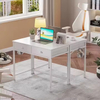 Wholesale 36 Inch Small White Computer Desk with 2 Fabric Drawers High Quality 2-Storage Living Room Furniture