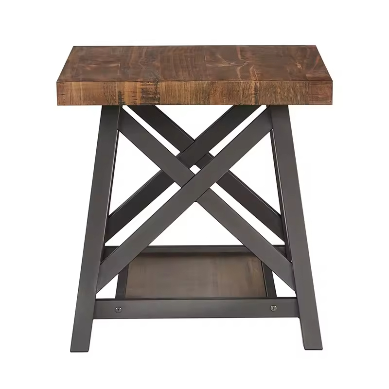 Custom Contemporary 2-Tier End Table Antique Style for Living Room Bedroom Dining Balcony Hotel Use for Apartment