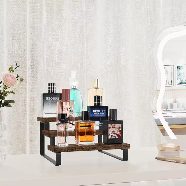 Wooden Standing Type Non-Folding Display Stand Five Layers and Above Kitchen Counter Seasoning Rack Countertop Shelving