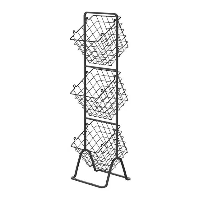 Manufacturer Custom Multiple Storage Wire Toy Kitchen Fruit Basket Storage Rack 3 Layer Metal Fruit Advertising Displays