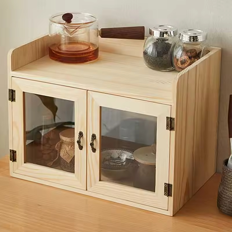 Solid Wood Durable Space-Saving Modern Desktop Storage Box Customizable Color Rectangle Shape for Home Skin Care Jewelry Makeup