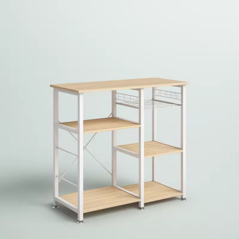 Factory Custom 3-Tier Kitchen Baker's Rack Utility Shelf Microwave Stand with Storage and Drawer Kitchen Oven Storage Rack