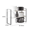 Factory Custom Kitchen Storage Rack Countertop Shelf Spice Rack Expandable 2-tier Storage Rack Under-sink Organizers