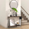 OEM&ODM Wholesales Industrial 39.4" Console Table 2-Tier with Storage Shelves for Hallway Narrow Sofa Console Table
