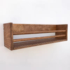 Custom Durable Space-Saving Modern Rectangle Live Edge Hardwood Shelves Bathroom Kitchen Rack Bracket Long Book Floating Shelf