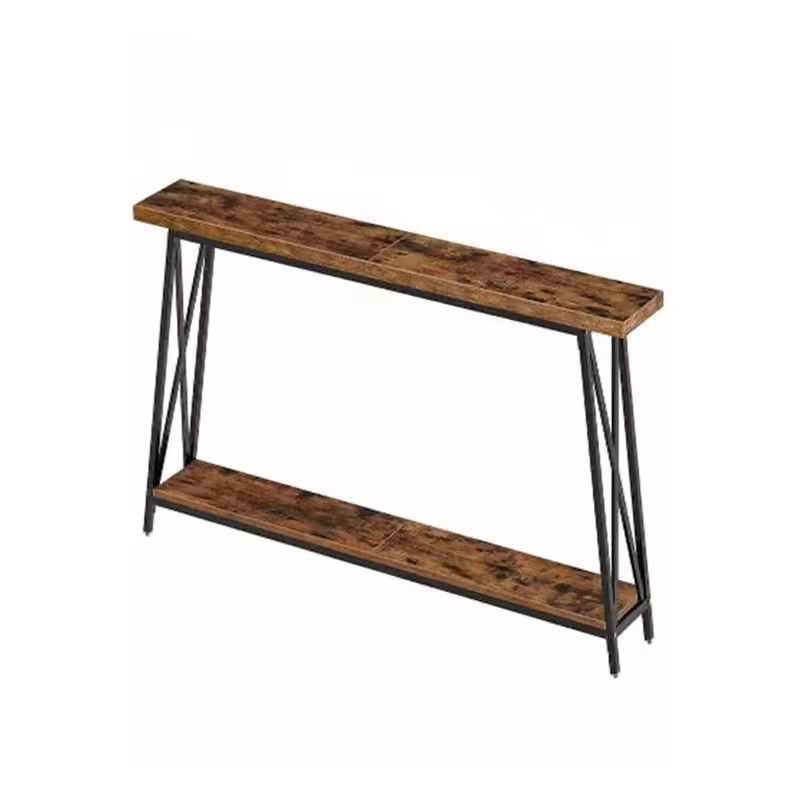 Factory Customizable Contemporary Convertible Console Table Built-in Outlets Solid Wood Metal Construction Living Room Bedroom