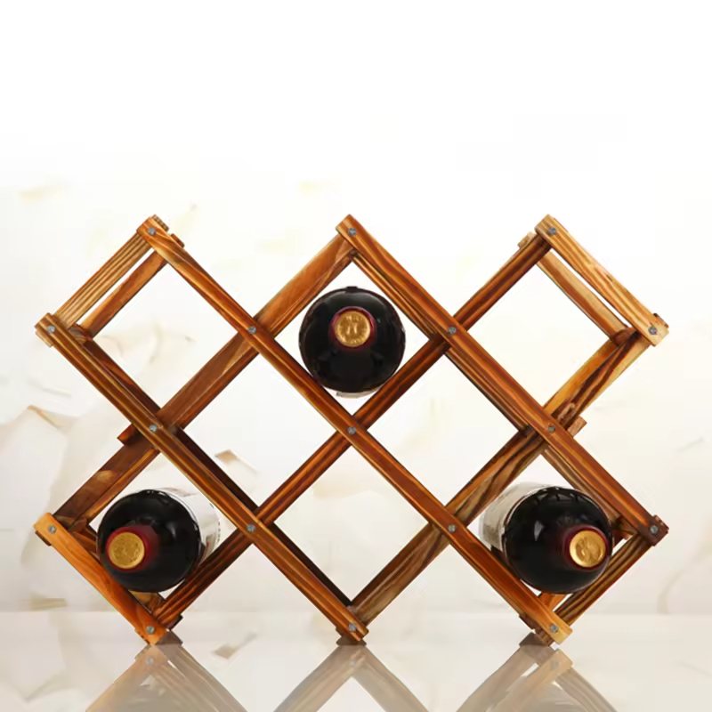 Modern Durable Space-Saving Wooden Wine Rack with Customizable Color Designed for Easy Cleaning and Home Bar Use