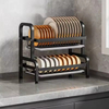 Manufacturer OEM Stainless Steel Kitchen Utensil Rack, 2-Tier Countertop Organizer Multifunctional Storage Shelf