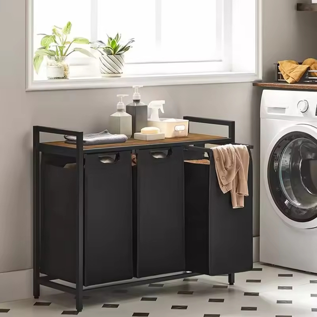 OEM ODM Single Tier Heavy Duty Laundry Basket Wheels Modern Design Collapsible Multifunction for Bathroom Kitchen Food Storage