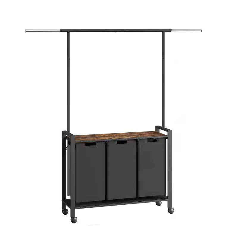 Factory Custom Hot-selling Multi-functional Metal Laundry Basket Wheels for Kitchen Bathroom Beverage Storage Strong