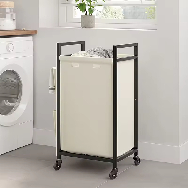 Manufacturer Customizable 100L Rolling Laundry Hamper Removable Bag Large Bedroom Organizer Bathroom Storage Baskets Clothing