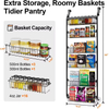 Factory OEM Metal Wall Mounted 6-tier Non-folding Multifunction Door Pantry Cabinet Spice Rack Storage Organizer