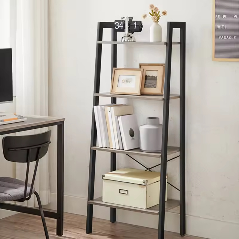 Factory Customizable 4-Layer Storage Shelf Bookcase 54.1'' H x 22'' W x 13.4'' D for Living Room Bedroom Office