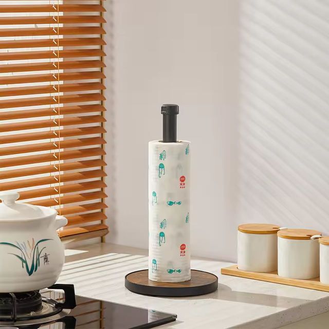 Custom Kitchen Metal Tissue Holder Round Stainless Steel Stand Tissue Holder Metal Standing Kitchen Tissue Roll Holder