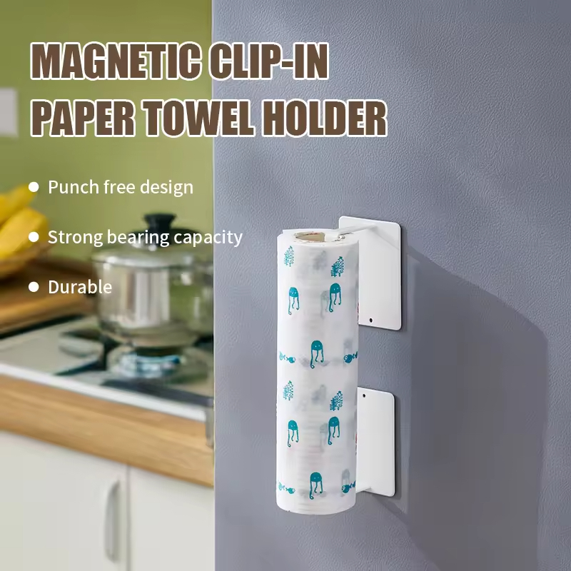 Custom Wall Mounted Fridge Shelves with 2 Spiral Holder and 1 Hooks for Kitchen and Stove Magnetic Refrigerator Spice Rack