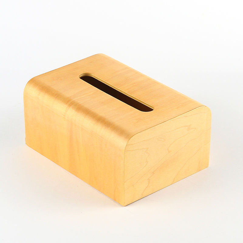 Modern Design Durable Space-Saving Customizable Color Wooden Tissue Box Rectangular Sliding Lid Home Office Restaurant Napkin