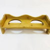 Wholesale Durable Portable Wood Pet Bowls Double Dog Bowl Cat Feeder Modern Style Rectangle Shape Space Saving Customizable