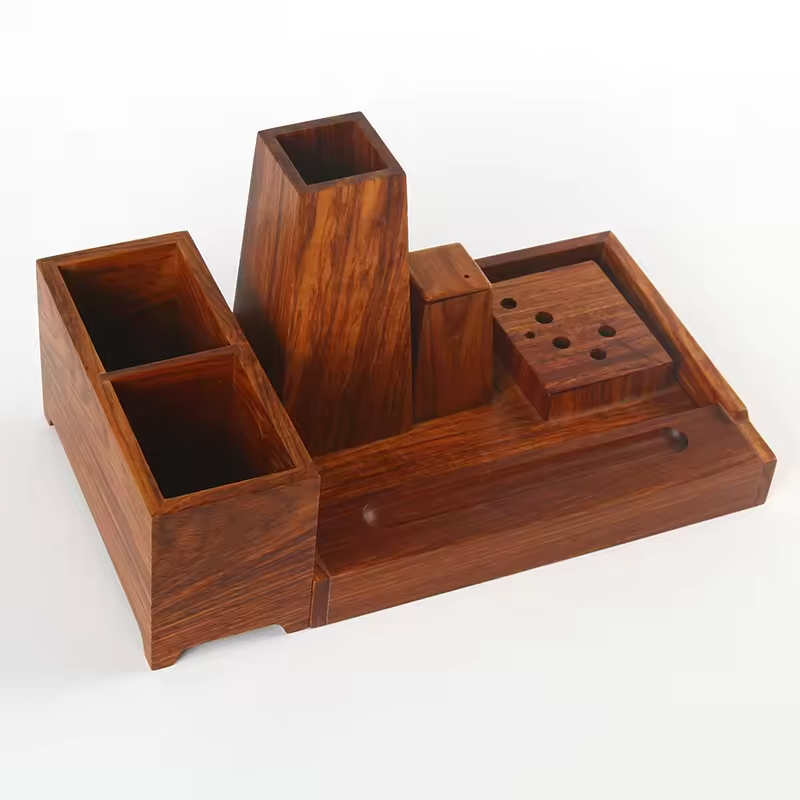 Modern Bamboo and Teak Wood Fully Assembled Durable Customizable Color Space-Saving Digital Printing Bathroom Amenities Set