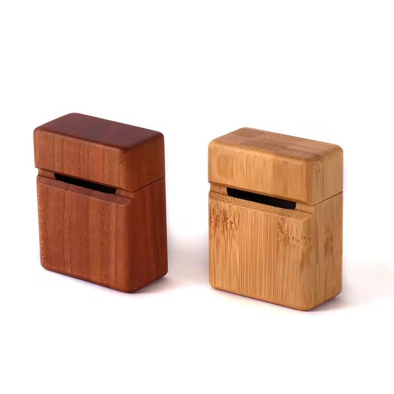 Premium Creative Lighter Shaped Walnut Wood Mini Ring Box-Modern Style Durable & Space Saving