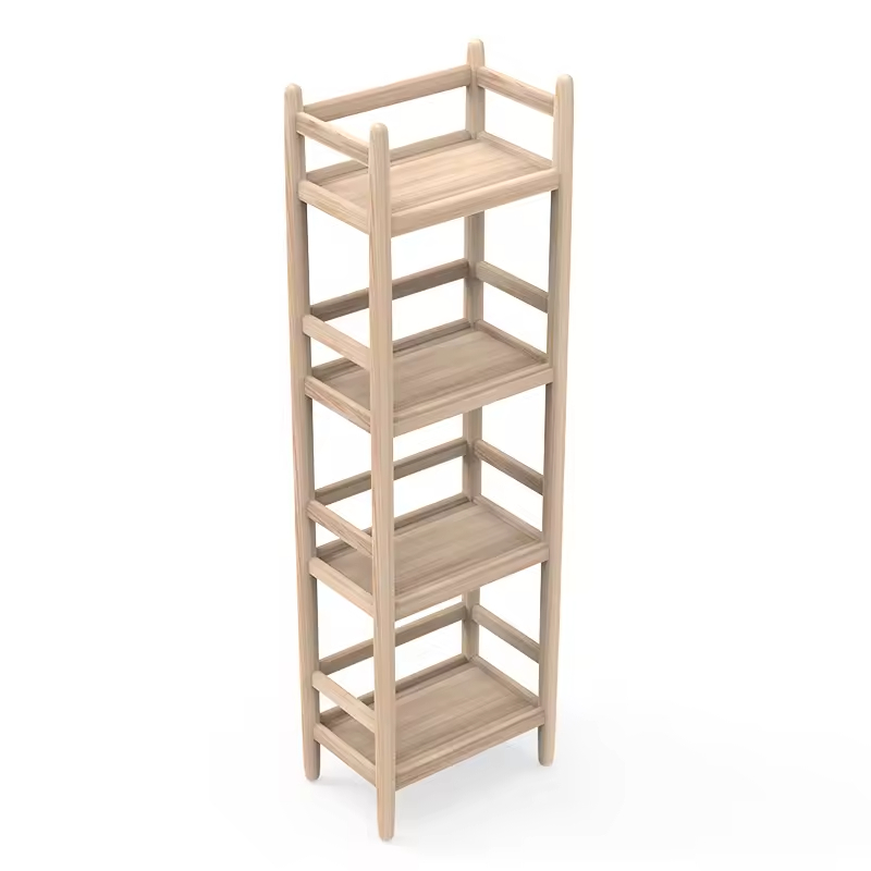 Foldable Wood Modern Bakery Rack with Customizable Color Durable & Space Saving Supermarket Display for Beverages Beer Wine