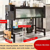 Custom Multi-Functional Double Kitchen Storage Rack Iron Sliding Organizer Cabinet Door Sink Dish Tray Counter Top Drain Rack