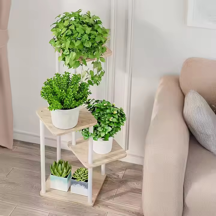 8-Tiered Metal Indoor Plant Stand with Grow Light 65\" Tall Bookcases & Bookshelves for Multiple Indoor Plants