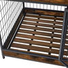 Factory Custom Modern Dog Crate Furniture Drawers Double Doors 3-Tier Durable Dog Cage End Table Folding Strong Load-Bearing