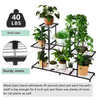 Customized 4-Tier Indoor Metal Plant Stand Multi-Purpose Flower Black Pot Shelf Rack Corner Plant Stand Storage Holders Racks