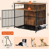 Factory Custom Large Dog Crate Furniture Heavy Duty Stainless Steel Powder-Coated Kennel Storage Box End Side Table Plastic Tray