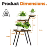 Customized 3-Tier Black Folding Waterproof Indoor Plant Stand Modern Style Display Rack for Living Room Decor Plant Shelf