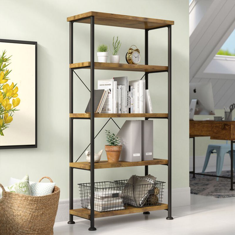 Factory Customizable 63'' H X 31.5'' W X 14.25'' D 5 Tier Bookshelf for Living Room Bedroom Large Storage Shelf for Bathroom Use