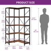 Factory Customizable 5 Tier Corner Bookshelf Large Display Rack Space-Saving Metal Wood for Living Room Bedroom Bathroom Storage