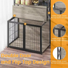 Modern Factory Custom Dog Cage Storage Shelves Furniture-Style Dog Crate Three Doors Detachable Divider Net Metal+Wood Portable