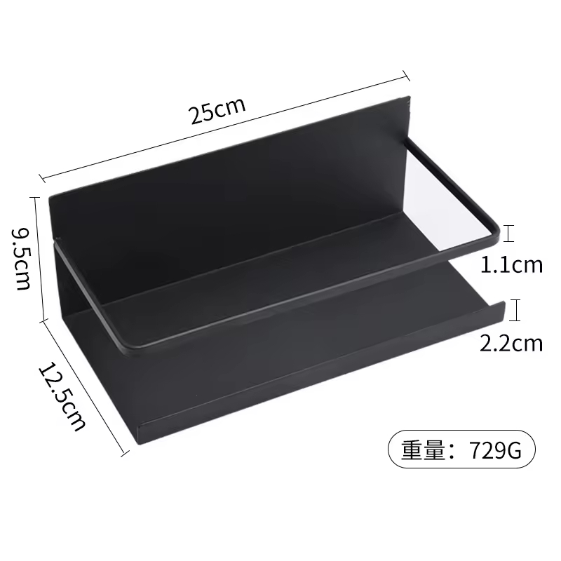 Factory Wholesale Carbon Steel Magnetic Non-Perforated Wall Mounted Kitchen Bathroom Storage Rack for Bag Toilet Roll Paper