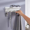 Sturdy Wall-Mounted Keyholder with Entryway Shelf Hooks Bathroom Suitable Keyholder Entrance Hanger for Jackets Glasses Leashes