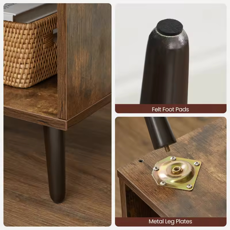 Factory Wholesales ODM&OEM 2-layers Living Rooms Office Storage Shelves Sofa Table End Table Bedroom Side Table