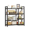 OEM/ODM 4-Tier Large Capacity Metal Kitchen Storage Rack Multi-Layer Storage Rack for Efficient Kitchen Islands Carts
