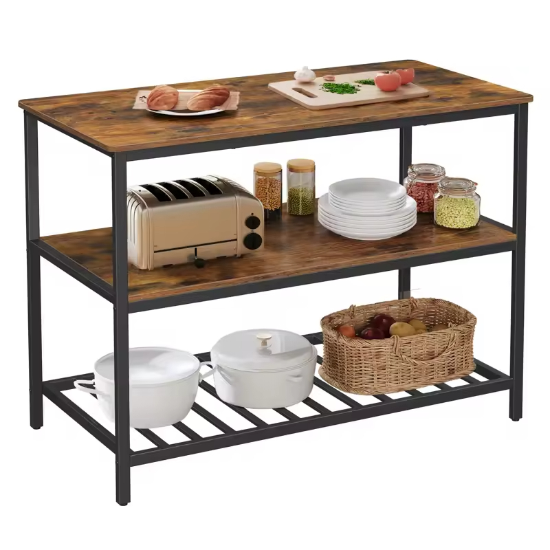 Factory Customizable Standing Type 3-Tier Wood Metal Kitchen Storage Rack Dish Bowl Organizer Strong Load-Bearing Capacity HuiNa No reviews yet