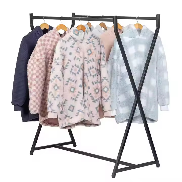 Modern Luxury Double Coat Rack Stand Gold Detachable Hanger Steel Iron Design Multi-Application Home Bedroom Living Bathroom